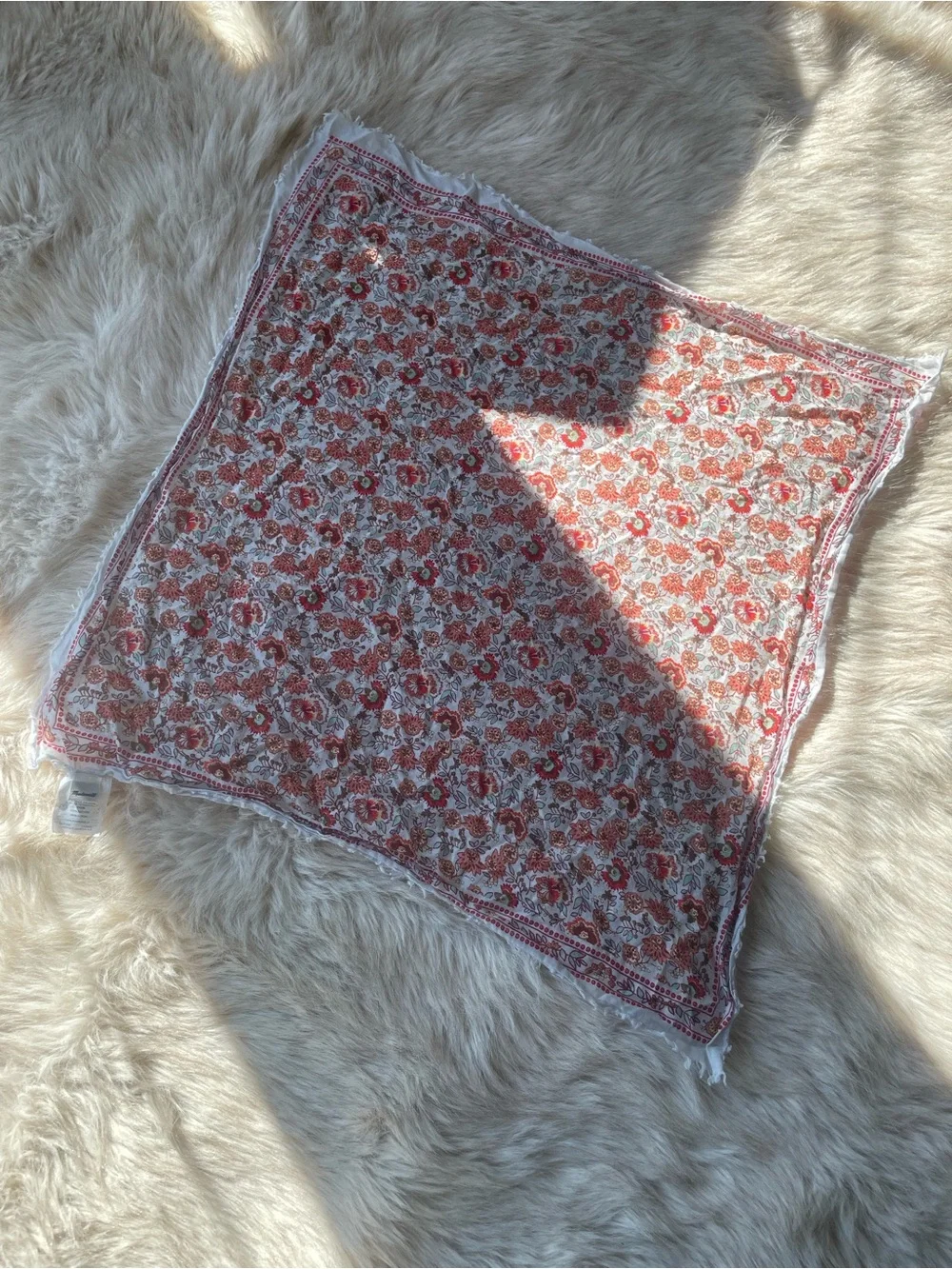 Madewell Floral Vintage Vibes Bandana with Frayed Edges